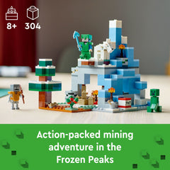LEGO Minecraft The Frozen Peaks dripstone cave invites exploration and resource gathering