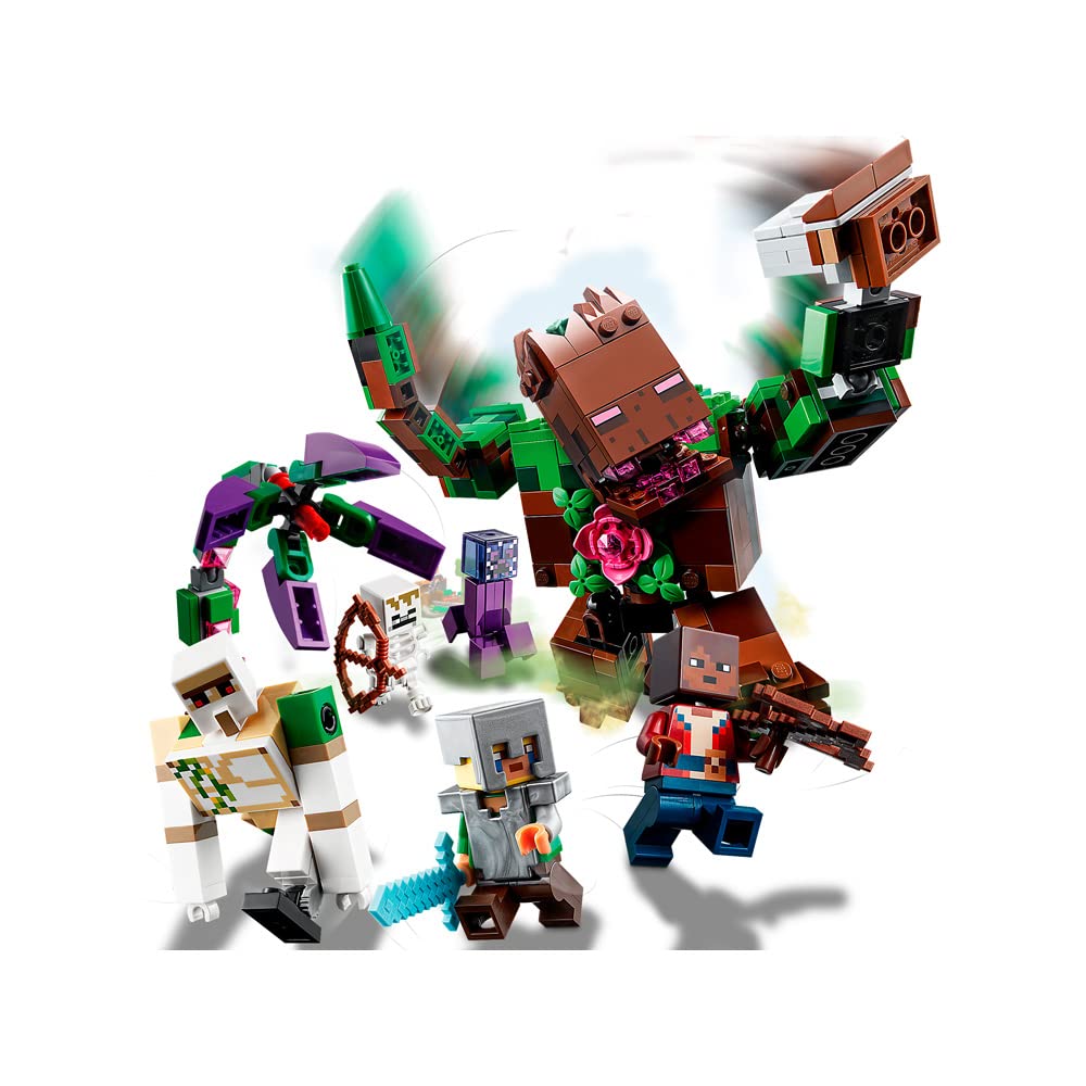 LEGO Minecraft Jungle Abomination 21176 included explorer and archaeologist minifigs.