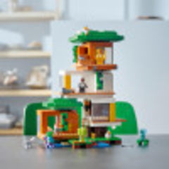 LEGO Minecraft The Modern Treehouse 21174 side view showing multiple reconfigurable levels