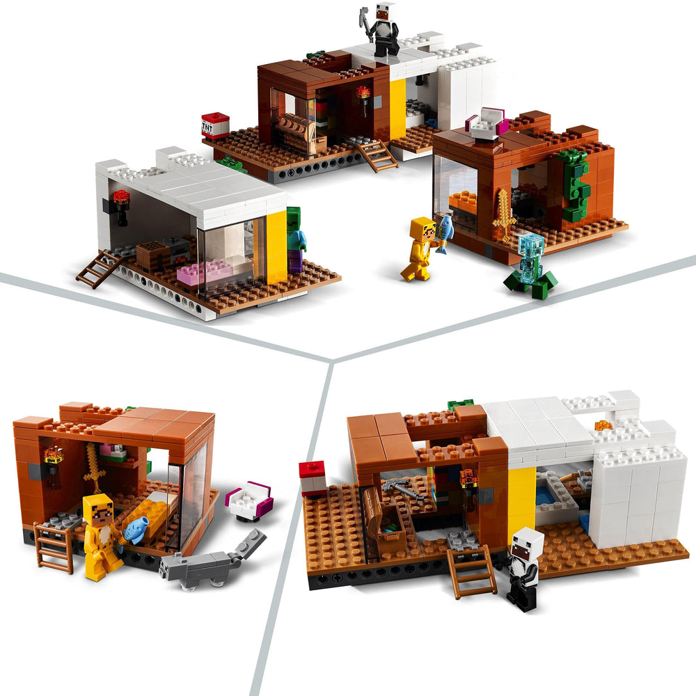 LEGO Minecraft Modern Treehouse interior bedroom inspires personalized displays