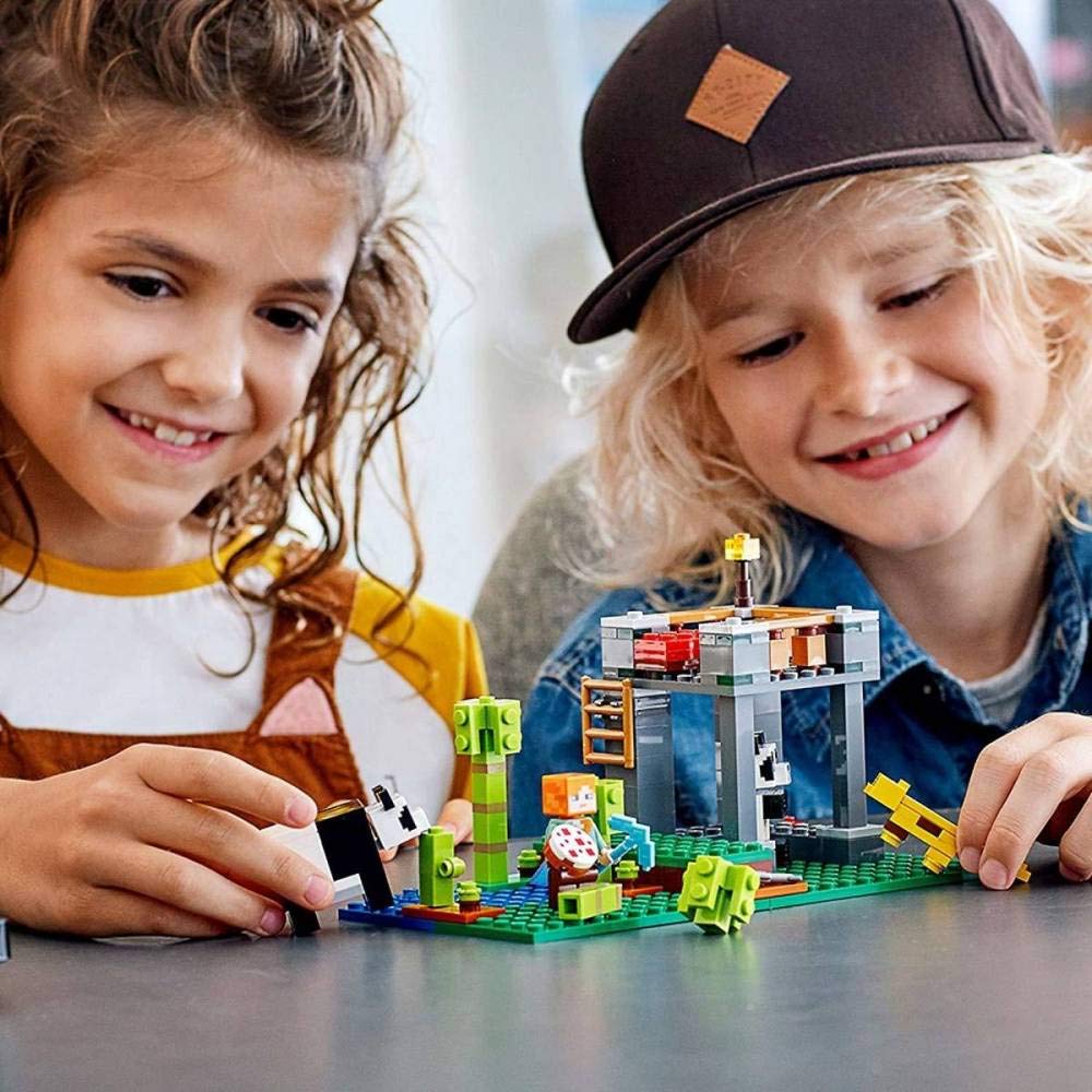 LEGO Minecraft hut and bamboo set stage for open-ended adventures.