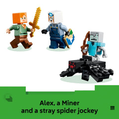 LEGO Minecraft The Pickaxe Mine built model showing underground exploration