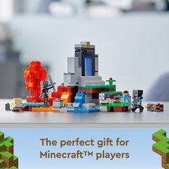 LEGO Minecraft The Ruined Portal Wither Skeleton figure battles near portal
