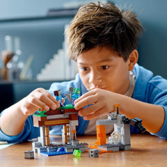 LEGO Minecraft Steve figure inside the mine helping kids build and explore.