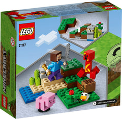LEGO Minecraft sugarcane and poppies add color and farming play.