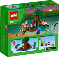 LEGO Minecraft Swamp Adventure: crafting table enables hands-on building