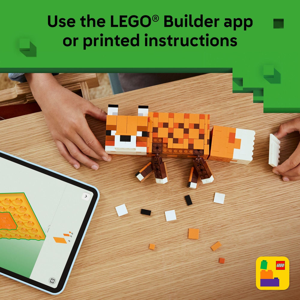 LEGO Minecraft The Fox dimensions ideal for display-ready setup