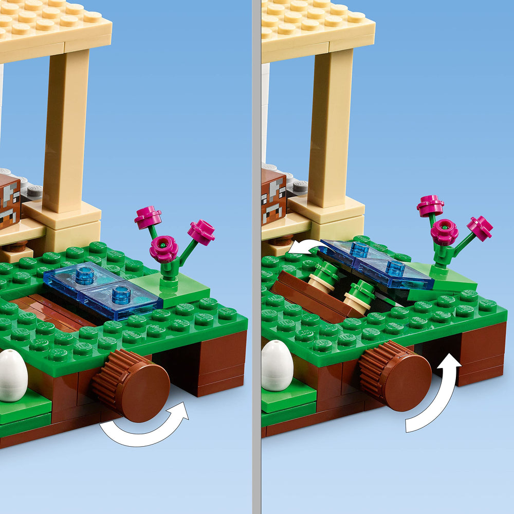 Potato crop pops up in LEGO Minecraft The Red Barn 21187 with turning knob interaction