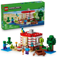 LEGO Minecraft TNT Jungle House front view for imaginative play and building