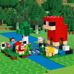 LEGO Minecraft The Wool Farm dyed sheep and baby sheep promote nurturing play