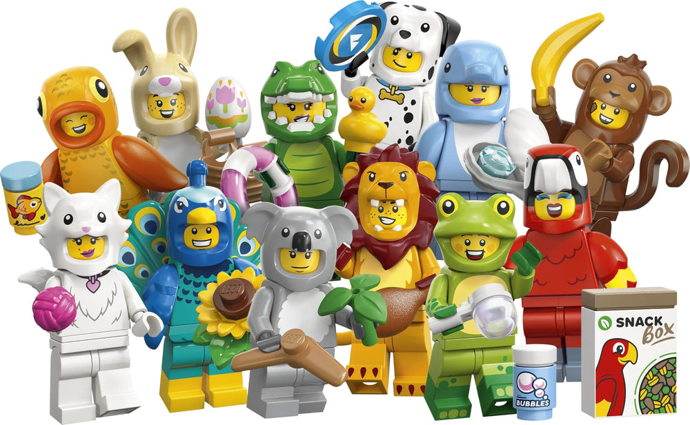 LEGO Minifigure Animal Series 28 parrot: a bright, collectible figure for imaginative play.