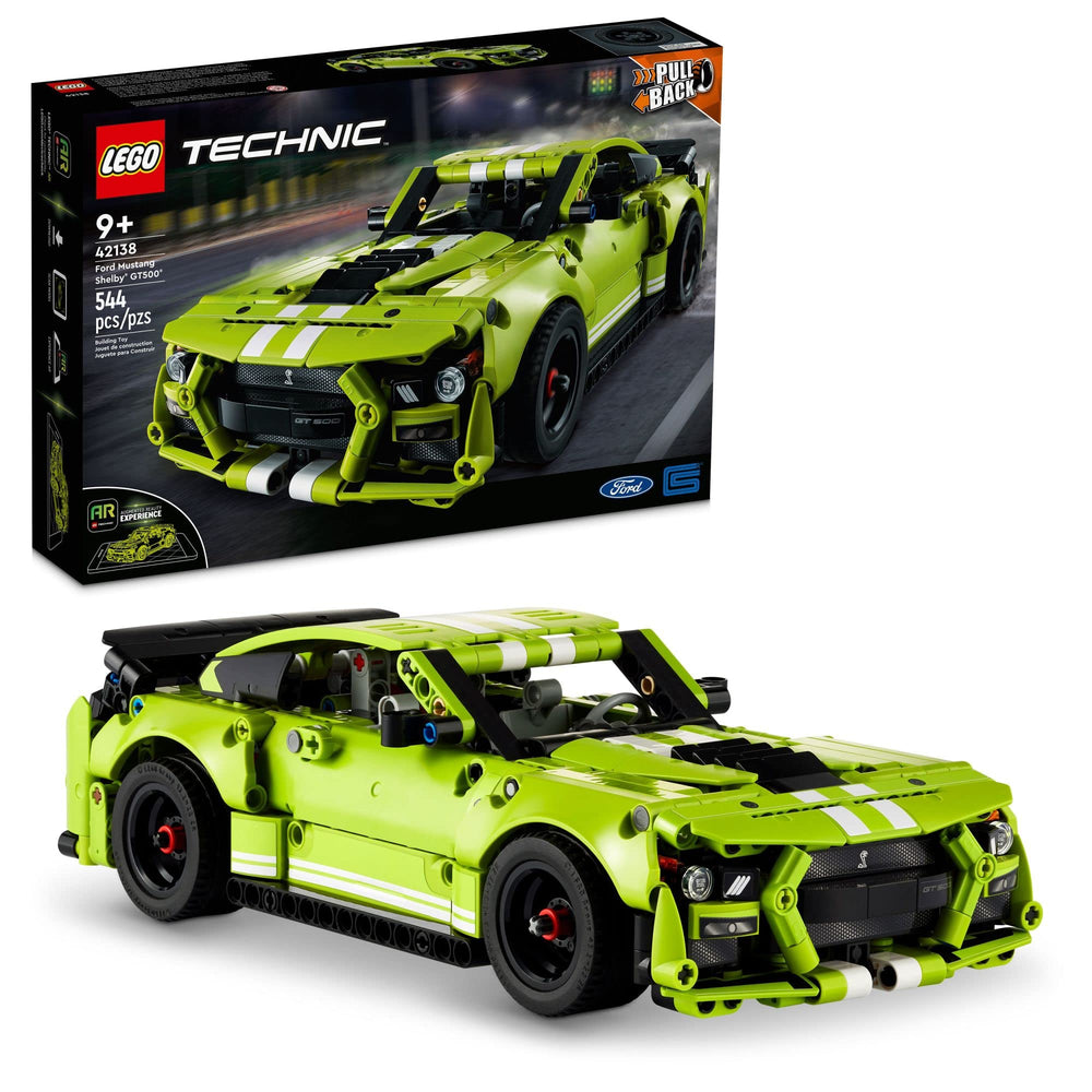 LEGO Mustang Shelby GT500 front view shows a true-to-life racing silhouette for builders