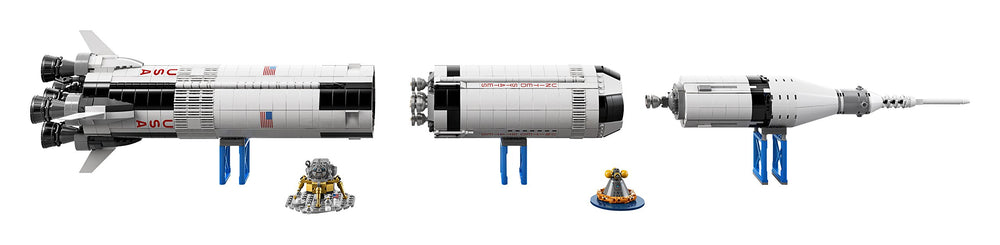 LEGO NASA Apollo Saturn V horizontal display stands enable flexible showcasing