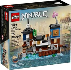 LEGO NINJAGO 40704 Micro Docks Market, a compact scene for imaginative city-building adventures.