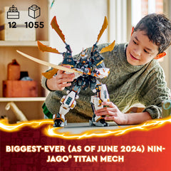 LEGO NINJAGO Cole Titan Dragon Mech battle stance with posable joints