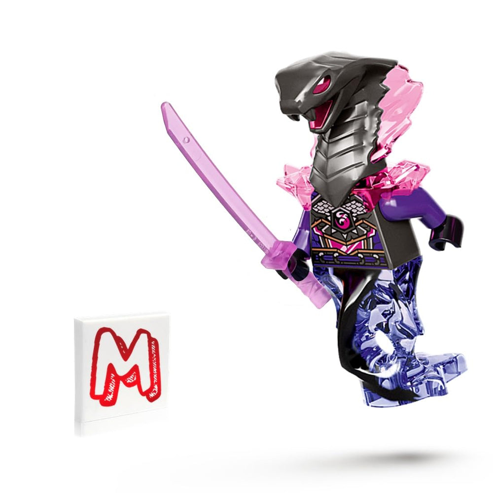LEGO NINJAGO Crystalized General Aspheera figure with translucent weapon for dynamic display