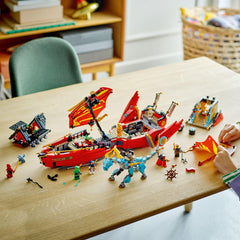 LEGO NINJAGO Destiny’s Bounty 360-degree engines support immersive flight motion.