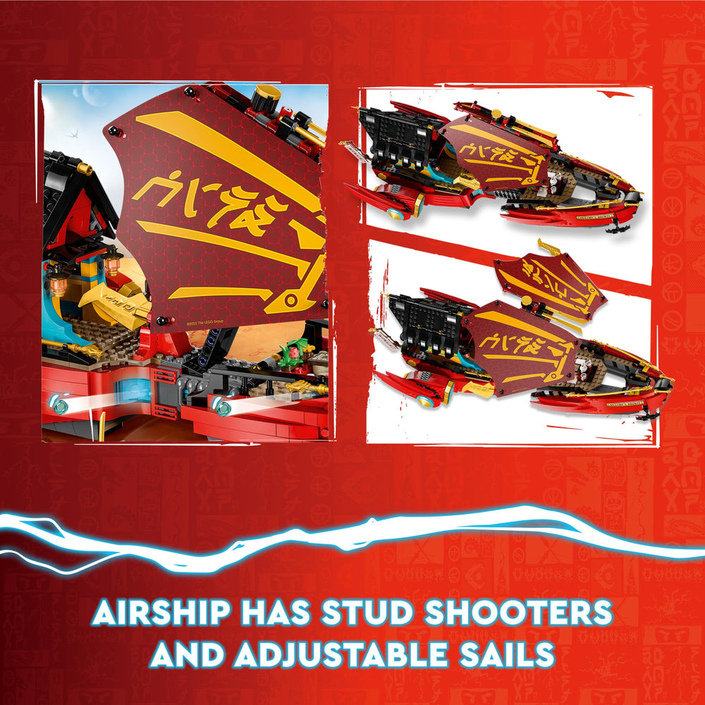 LEGO NINJAGO Destiny’s Bounty six minifigures enable ninja role-play sets.