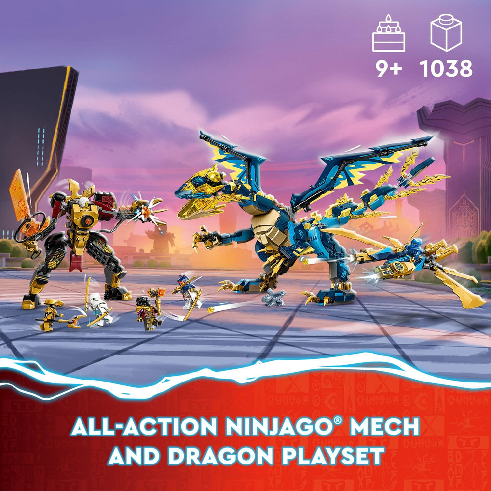 LEGO NINJAGO Empress Mech in vivid gold for dramatic play.