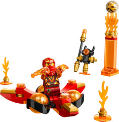 LEGO NINJAGO Flame obstacle elements enhance timed challenge play.
