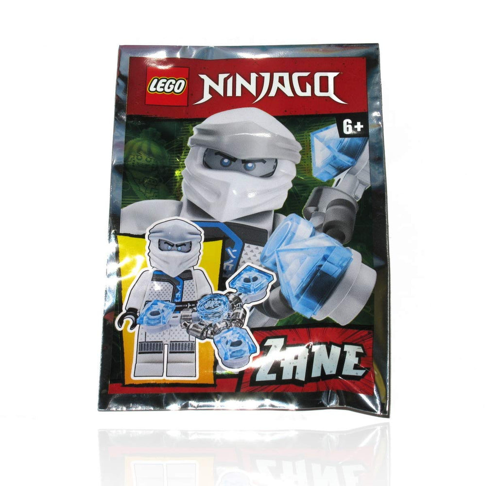 LEGO Ninjago foil-pack collection display ready for shelving