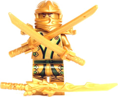 LEGO Ninjago Gold Ninja with Dragon Flame sword ready for imaginative play