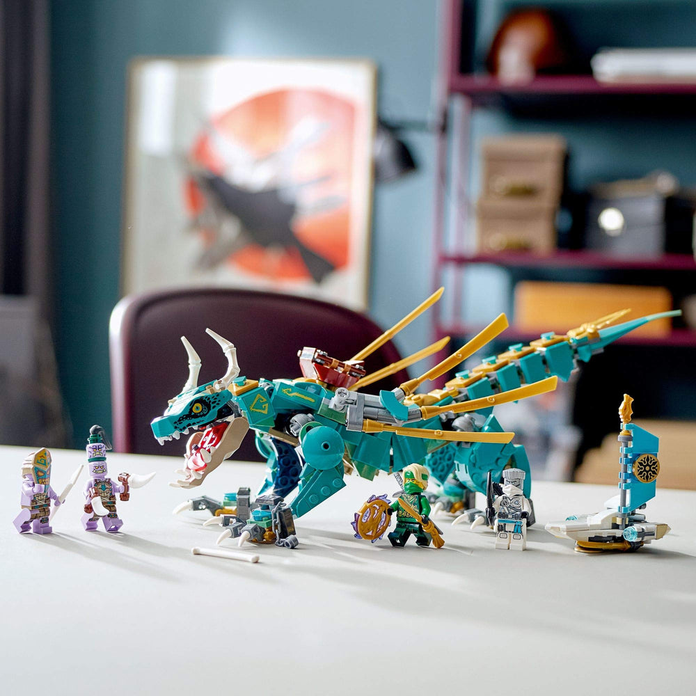 LEGO NINJAGO Jungle Dragon 71746 four minifigures for storytelling clashes