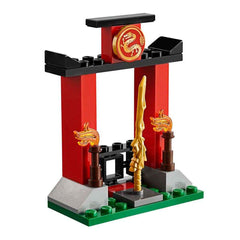 LEGO NINJAGO Fire Dragon poses with wings and head movement for dynamic battles.