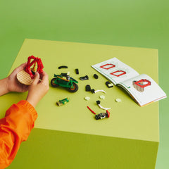 LEGO NINJAGO Lloyd minifigure reinforces imaginative pretend play and hero storytelling.