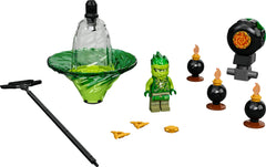 LEGO NINJAGO Lloyd spinner action showing Lloyd rotating during play