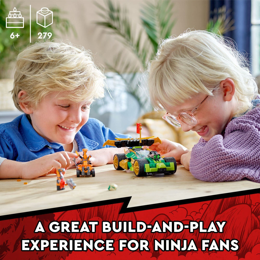 LEGO NINJAGO Lloyd's Race Car EVO assembly image showing 3-in-1 upgrade potential