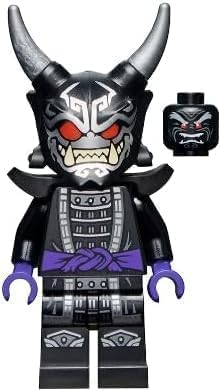 LEGO Ninjago Lord Garmadon Oni minifigure side view ready for action play.