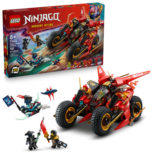 Lego Ninjago Ninja Combat Vehicle front view for immersive three-in-one battles