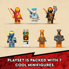 LEGO NINJAGO minifigures including Kai and Zane ignite action-filled adventures