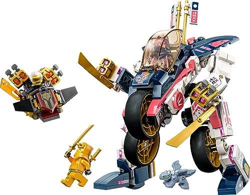 Three minifigures and dragon model expand storytelling options