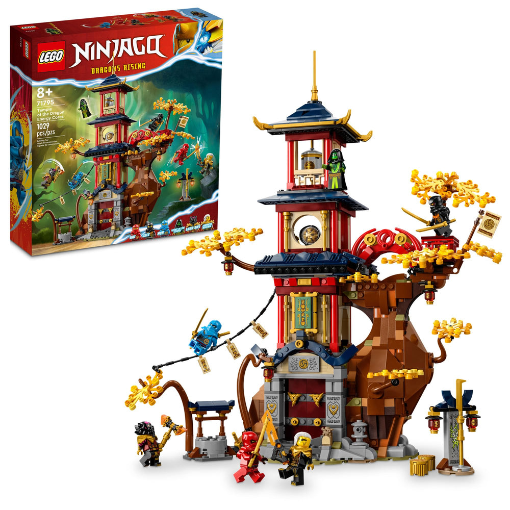 LEGO NINJAGO Temple of the Dragon Energy Cores exterior view for imaginative play display