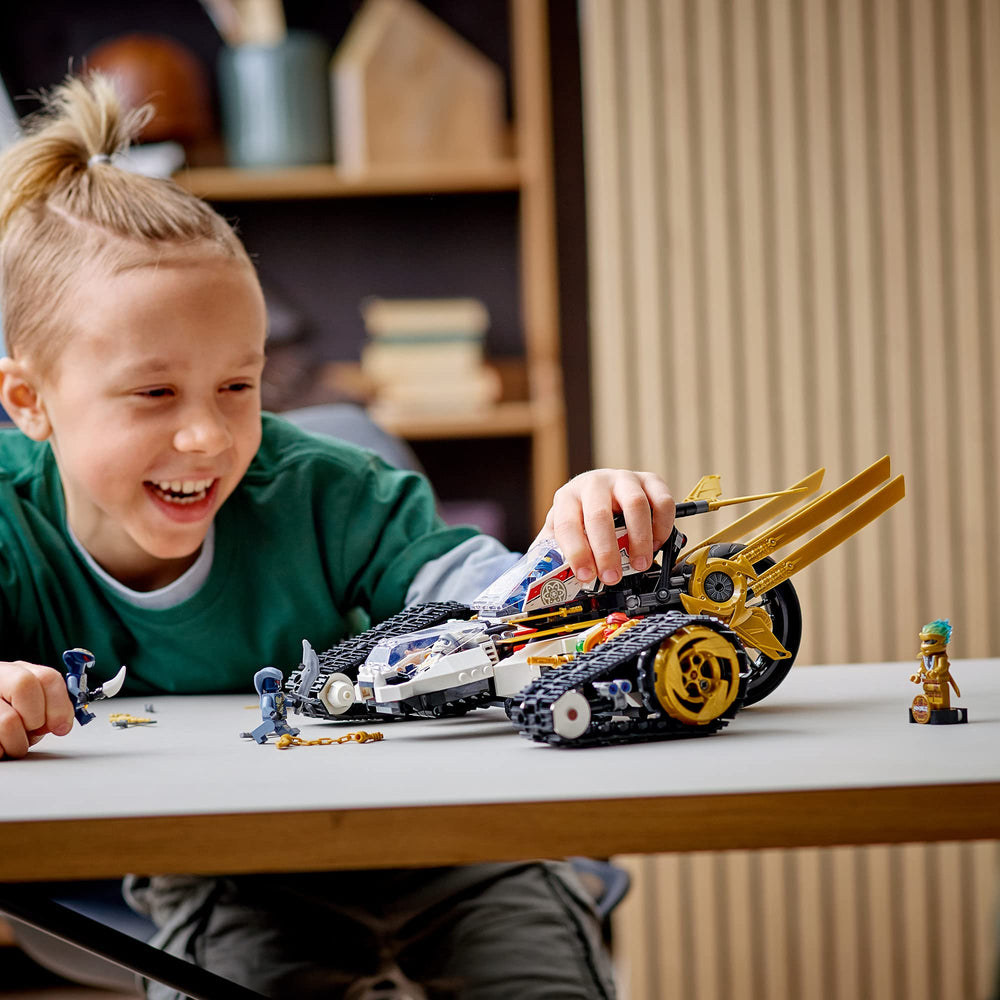 LEGO NINJAGO Ultra Sonic Raider ATV 1 enables multi-terrain play.