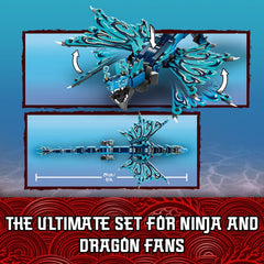 LEGO NINJAGO Water Dragon wings extended for high-flying battles