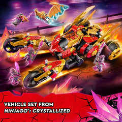 LEGO NINJAGO Zane minifigure with golden dragon wings ready for battle.