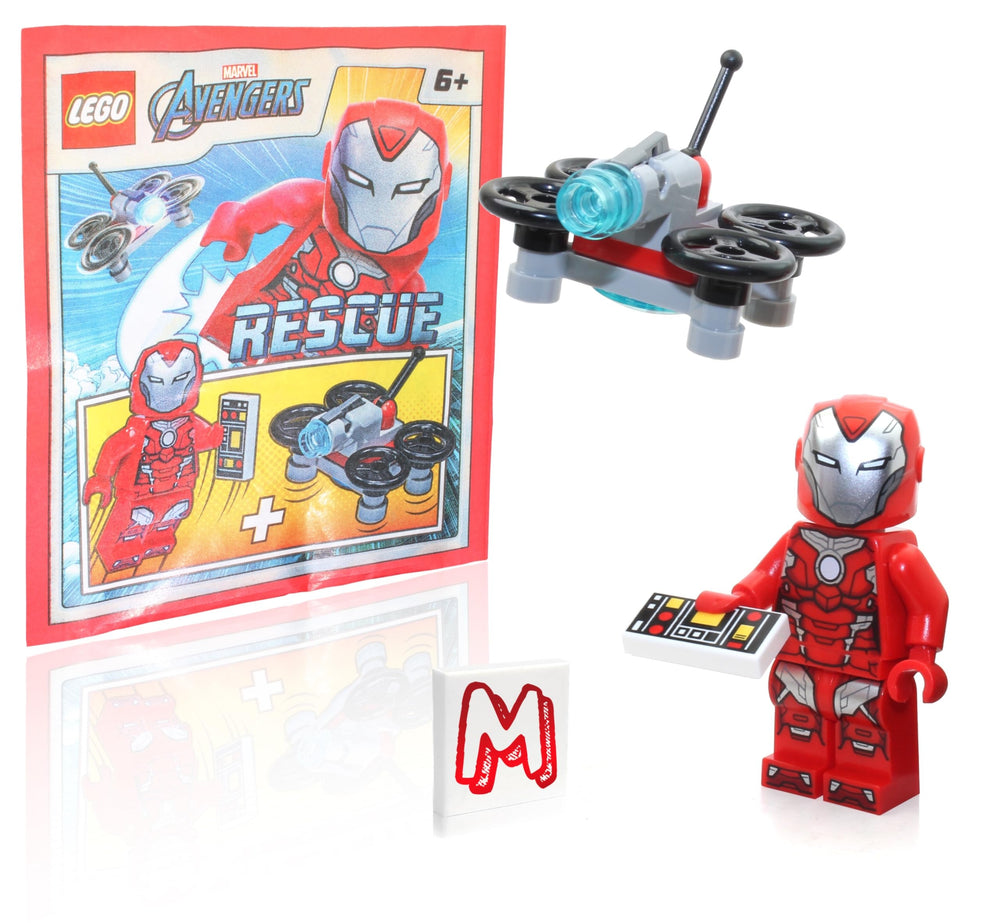 LEGO Pepper Potts Iron Rescue drone: exclusive minifigure for flight play