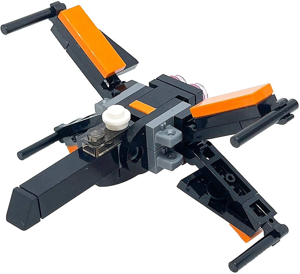 LEGO Poe Dameron's X-Wing Micro Ship: compact display piece for desk or shelf.