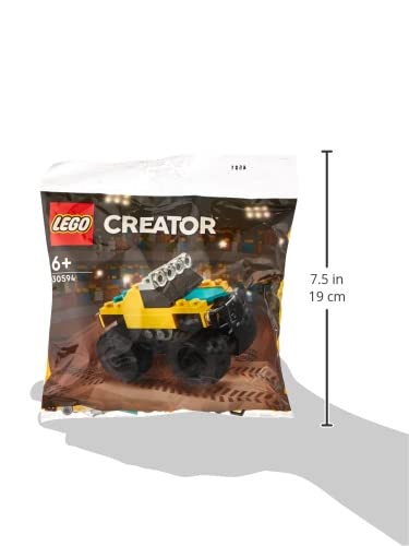 LEGO Rock Monster Truck 30594 top view, compact build with details.