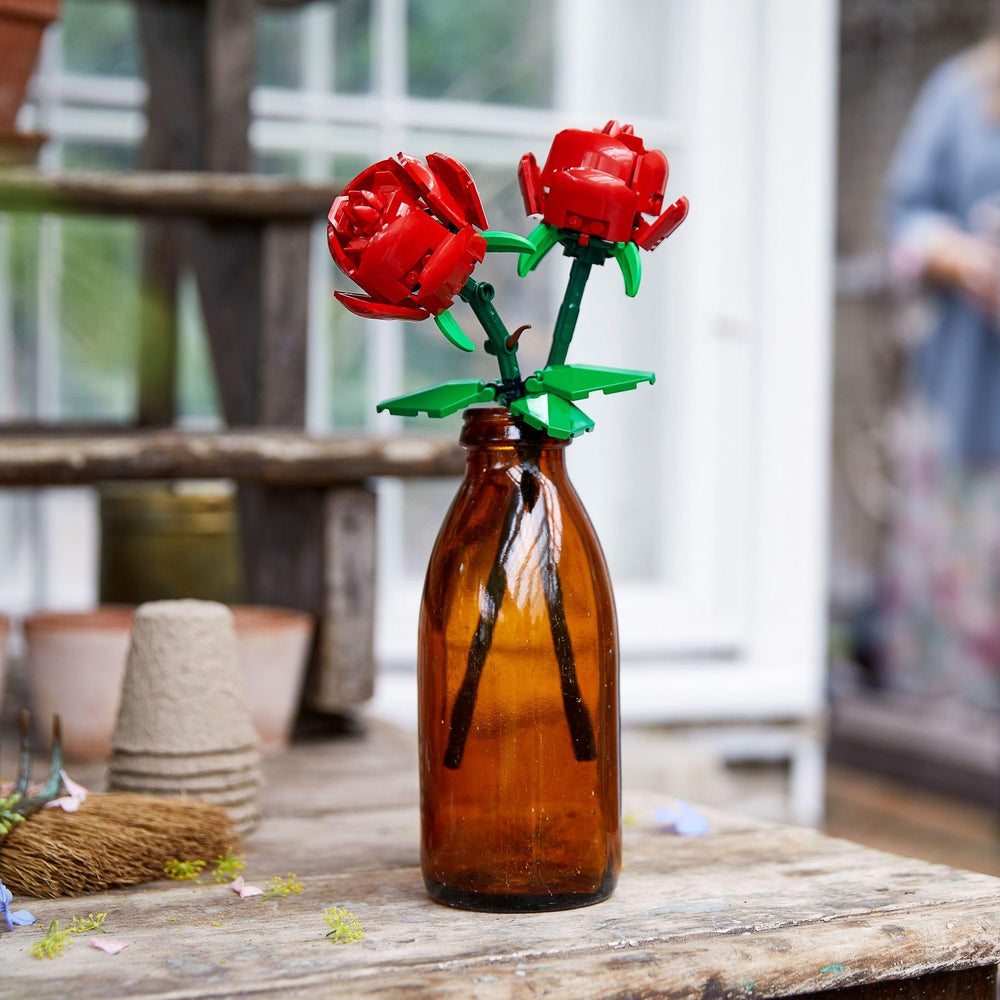 LEGO Roses detailed build teaches patience while delivering a colorful display