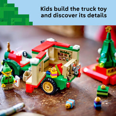 LEGO Santa’s Delivery Truck elf minifigure driver adds North Pole charm