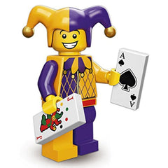 LEGO Series 12 Jester minifigure with bell hat, ideal for display and imaginative play.