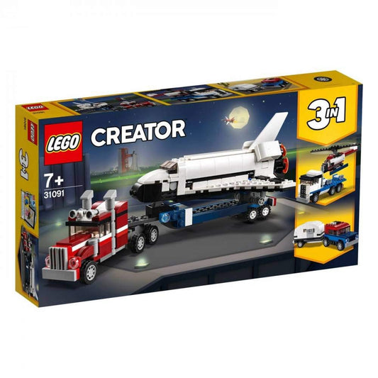 LEGO Shuttle Transporter with 10 wheels inspires imaginative space missions.