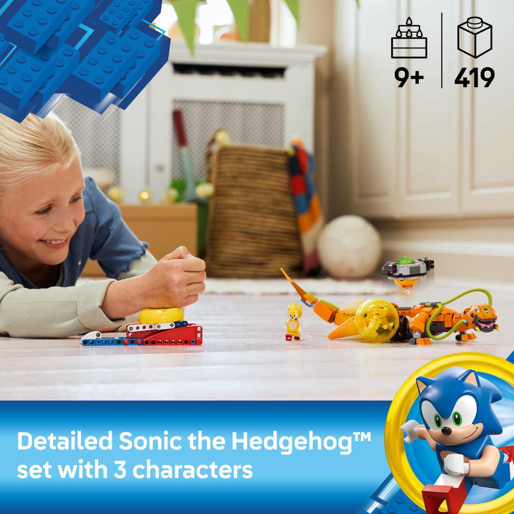 LEGO Sonic speed sphere launcher for fast-paced battles.