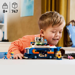 LEGO Sonic Team Command Truck living-area access via opening sides for immersive role play.
