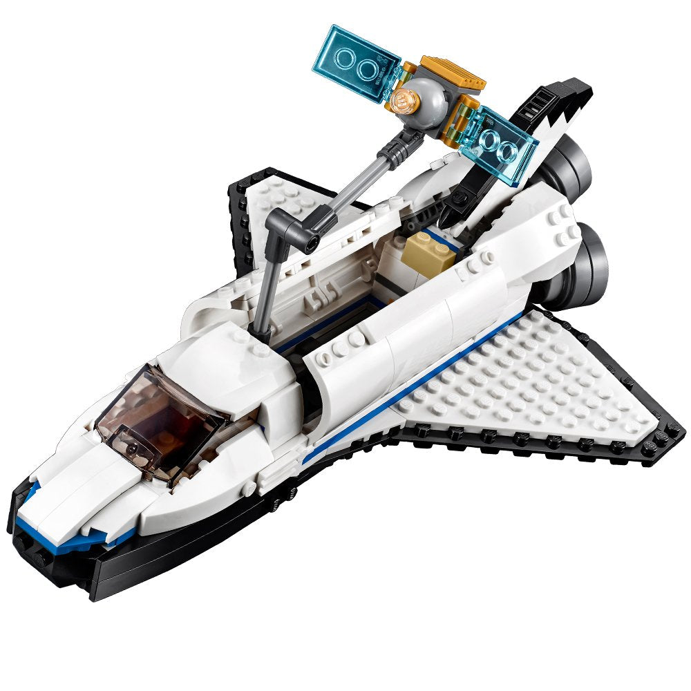 LEGO Space Shuttle Explorer 31066 payload bay open highlights easy-access cargo for imaginative missions