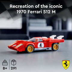 LEGO Speed Champions 1970 Ferrari 512 M driver minifigure ready for the cockpit